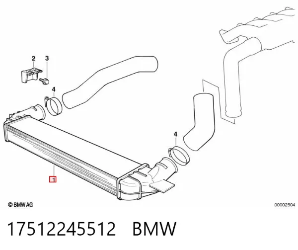 Інтеркулер 17512245512 BMW