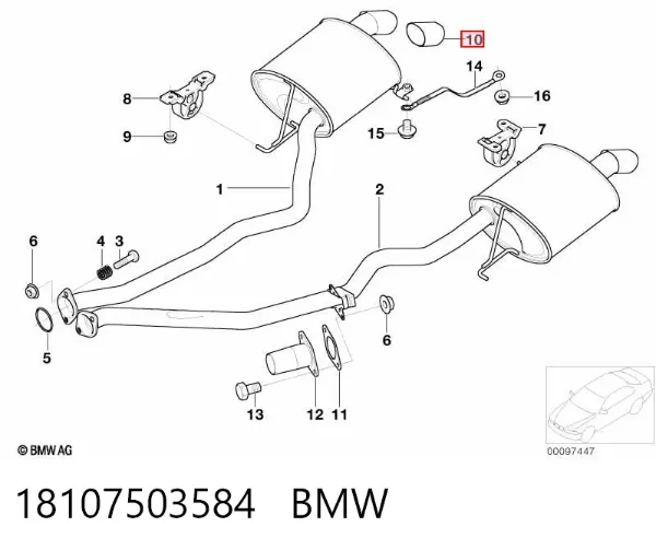 Насадка на глушник 18107503584 BMW