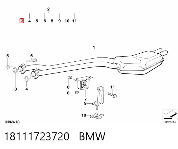 Прокладка глушника 18111723720 BMW