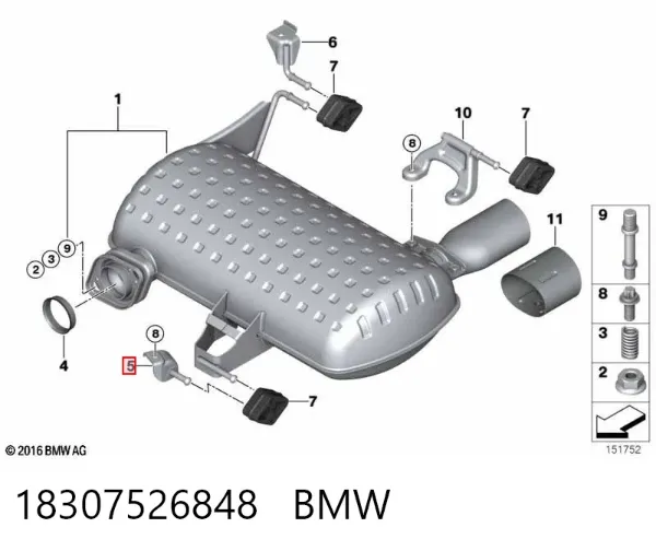Радіатор кондиціонера 18307526848 BMW