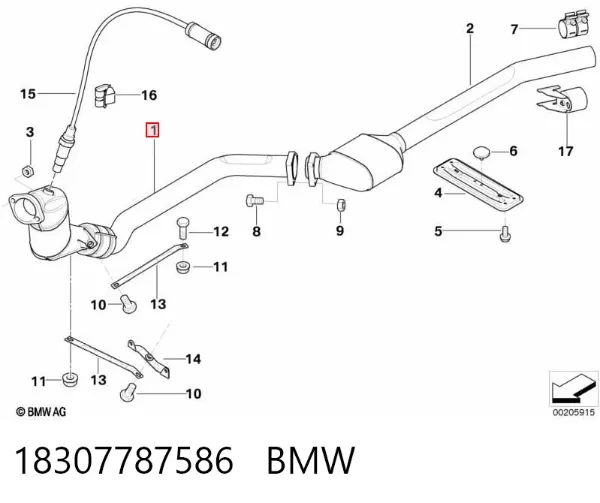 Каталізатор 18307787586 BMW