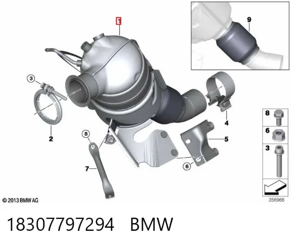 Каталізатор 18307797294 BMW