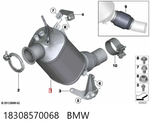 Сажевый фільтр 18308570068 BMW