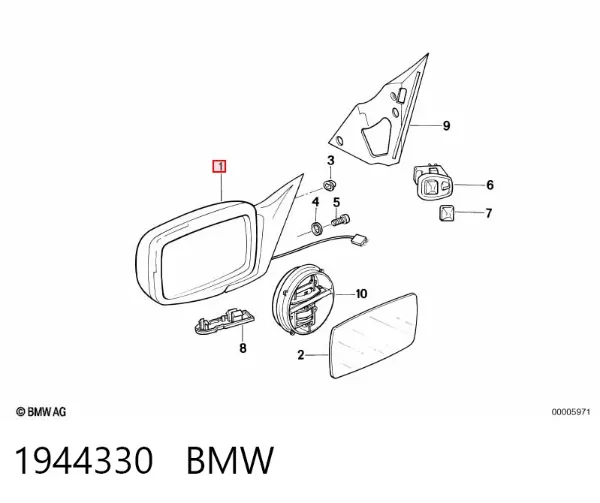 Дзеркало праве 1944330 BMW