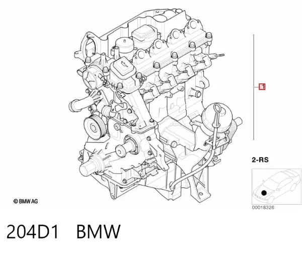 Двигун 204D1 BMW