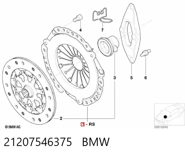 Зчеплення 21207546375 BMW
