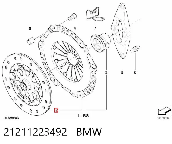 Диск зчеплення 21211223492 BMW