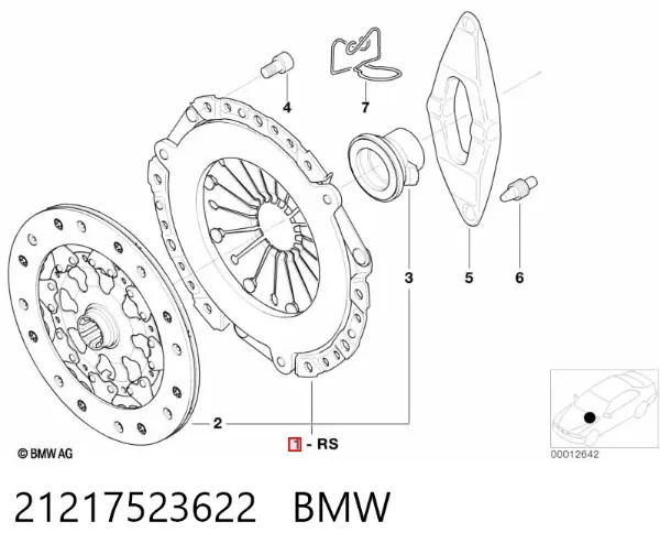 Зчеплення 21217523622 BMW