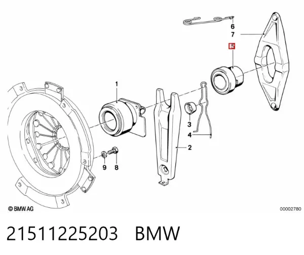 Вижимний підшипник 21511225203 BMW