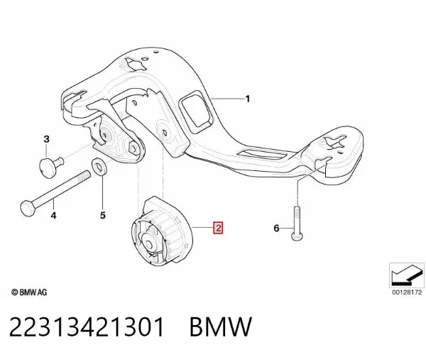 Подушка коробки передач 22313421301 BMW