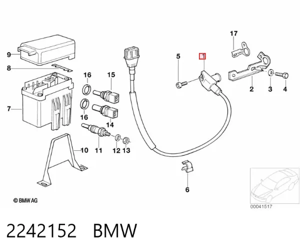 Датчик колінвала 2242152 BMW
