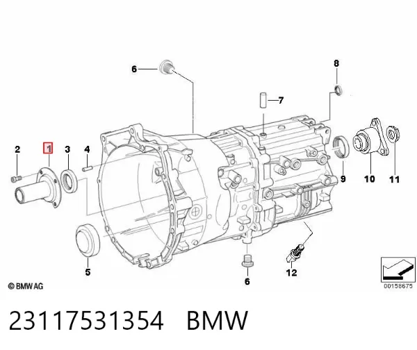 Направляюча первинного валу КПП 23117531354 BMW