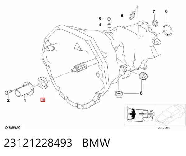 Сальник коленвалу 23121228493 BMW