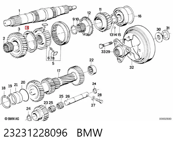 Кільце синхронізатора 23231228096 BMW