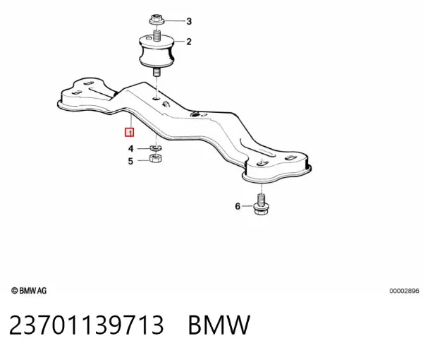 Балка кріплення коробки передач 23701139713 BMW