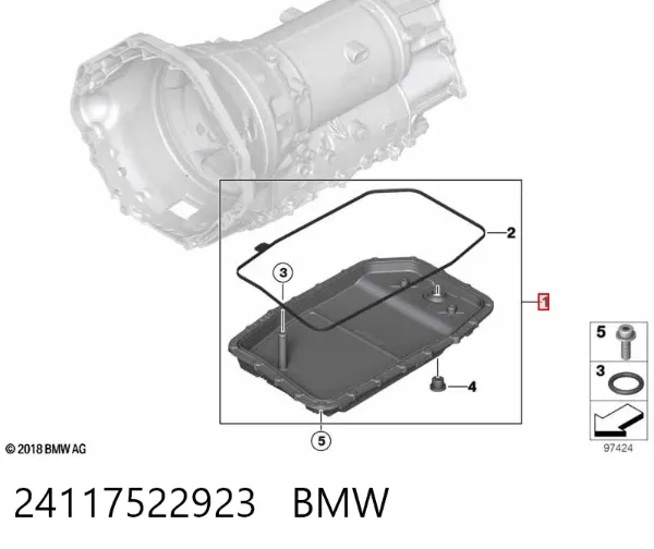 Піддон АКПП 24117522923 BMW