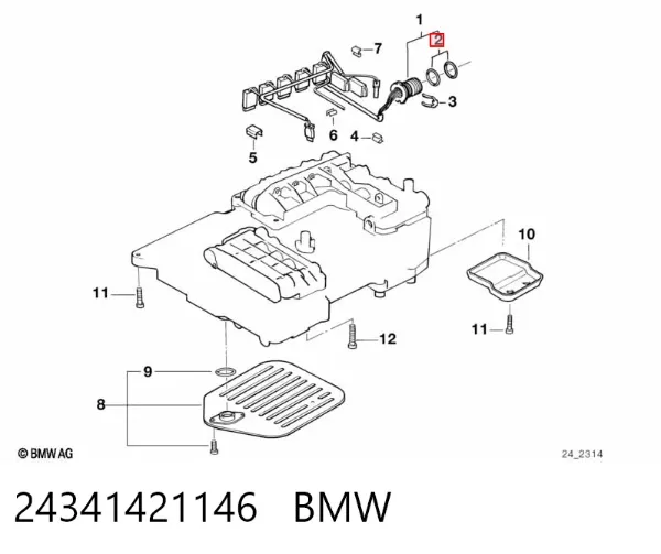 Прокладка кришки горловини, маслозаливної 24341421146 BMW