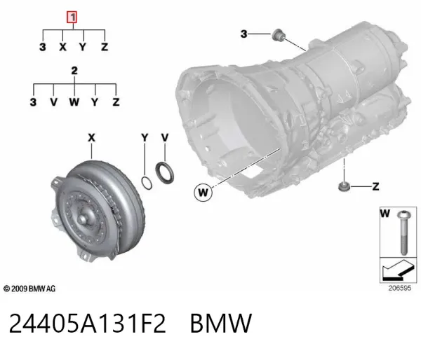 Гідротрансформатор АКПП 24405A131F2 BMW