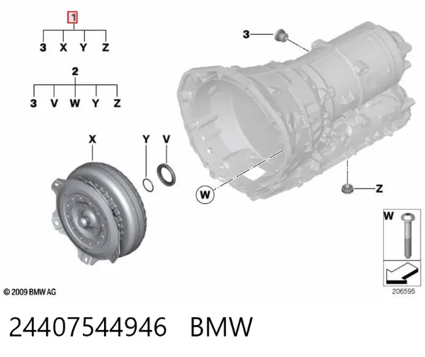 Гідротрансформатор АКПП 24407544946 BMW