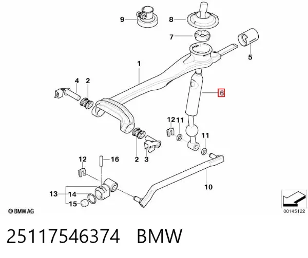 Ручка КПП 25117546374 BMW