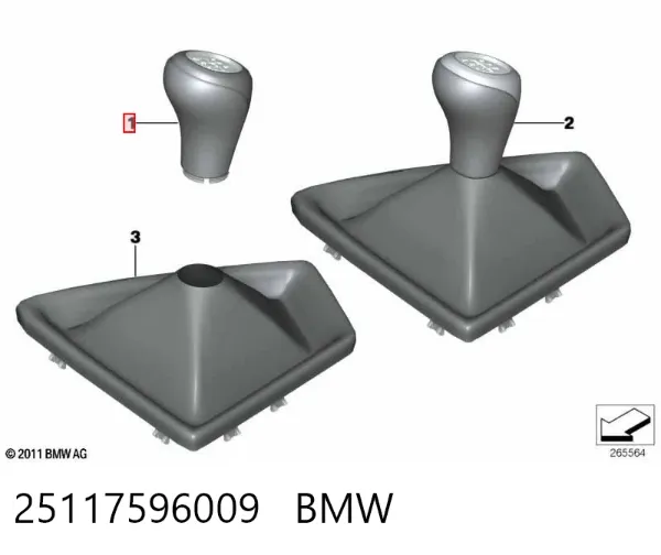 Чохол на важіль перемикання 25117596009 BMW