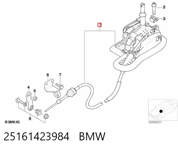 Куліса перемикання передач BMW 5 E39