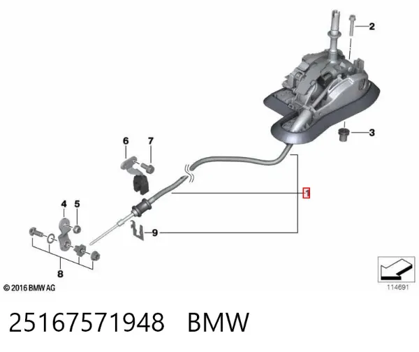 Куліса перемикання передач BMW 3 E90
