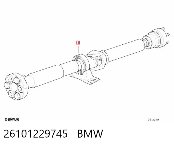 Кардан задній 26101229745 BMW