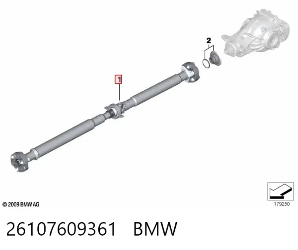 Кардан задній 26107609361 BMW