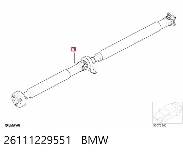 Кардан задній 26111229551 BMW