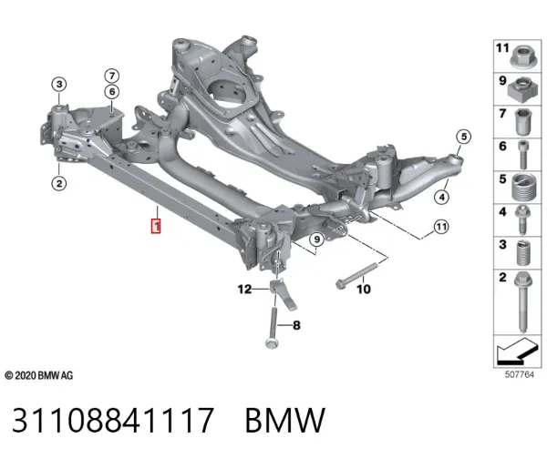 Підрамник передній 31108841117 BMW