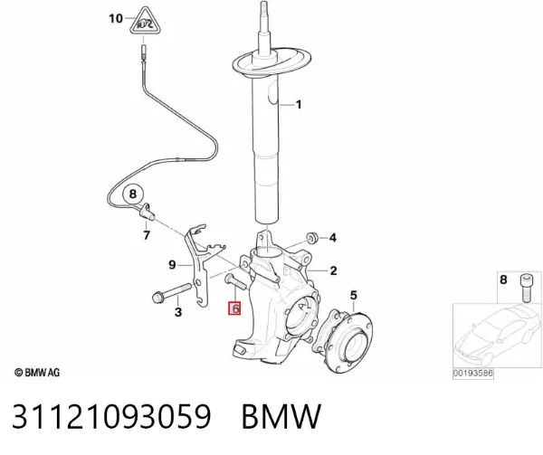 Передня маточина 31121093059 BMW
