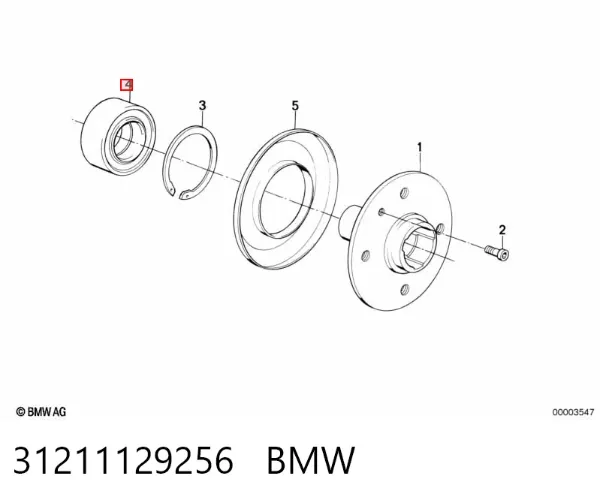 Підшипник ступиці 31211129256 BMW