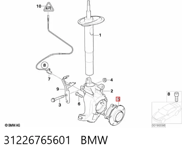 Передня маточина 31226765601 BMW