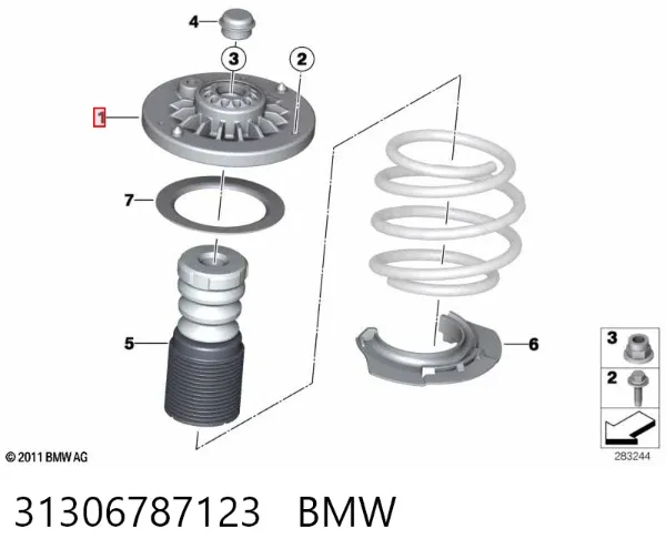Опора амортизатора переднього 31306787123 BMW