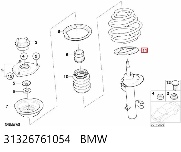 Буфер-відбійник амортизатора переднього 31326761054 BMW