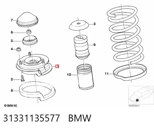 Опора амортизатора переднього 31331135577 BMW