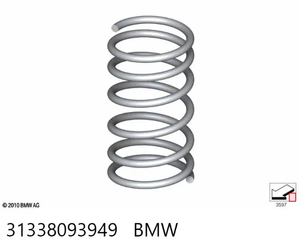 Пружина передня 31338093949 BMW