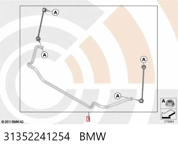 Стійка стабілізатора переднього 31352241254 BMW