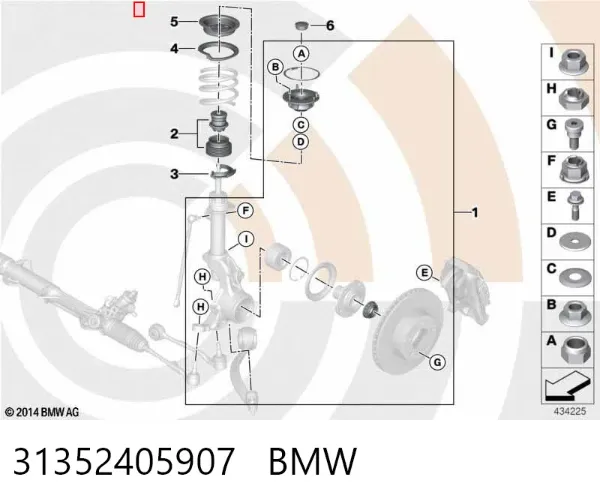 Опора амортизатора переднього 31352405907 BMW