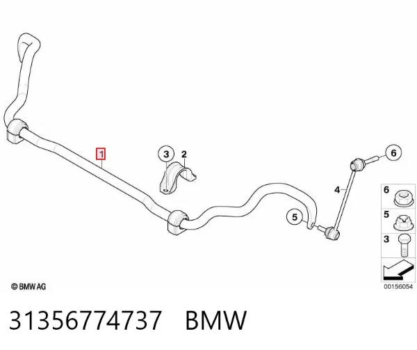 Передній стабілізатор 31356774737 BMW