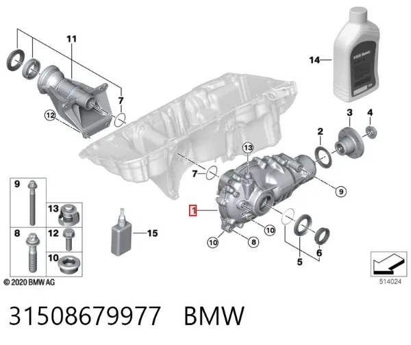 Редуктор передній 31508741856 BMW