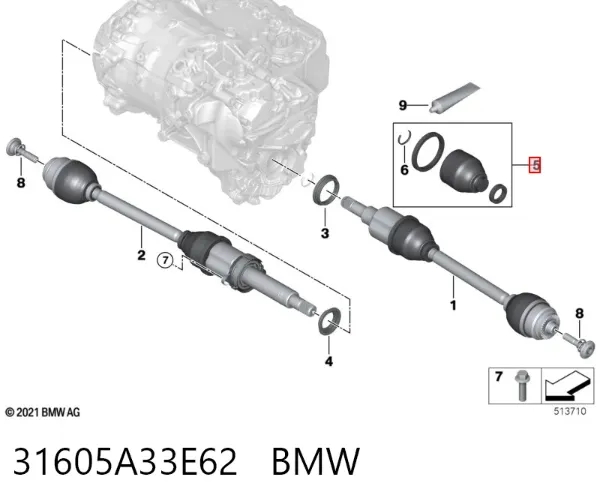  31605A33E62 BMW