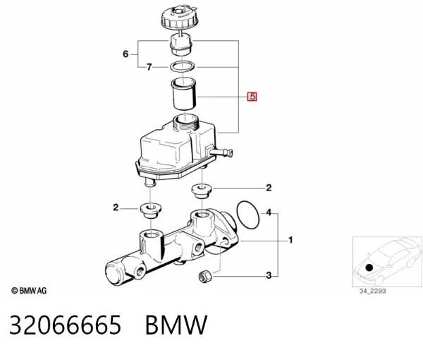 Бачок гальмівний 32066665 BMW