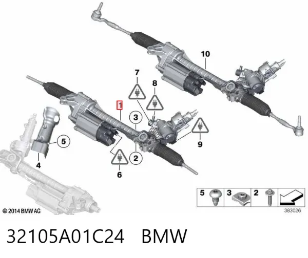 Рульова рейка 32105A01C24 BMW