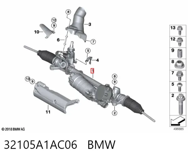 Рульова рейка 32105A1AC06 BMW
