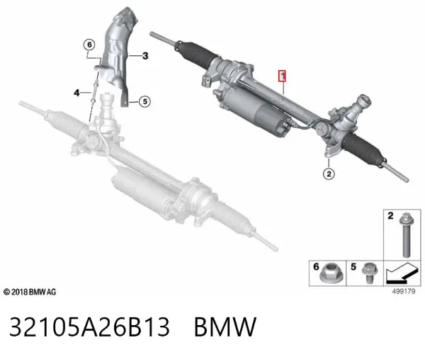 Рульова рейка 32105A26B13 BMW