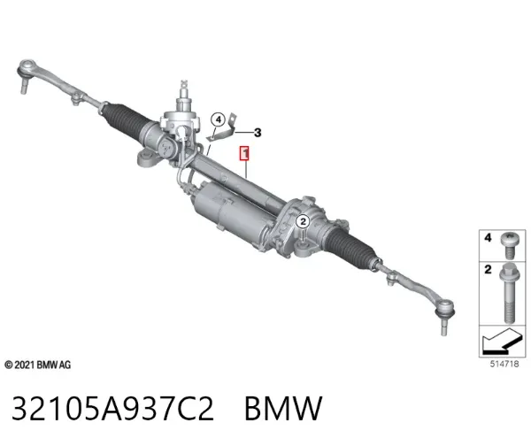 Рульова рейка 32105A937C2 BMW