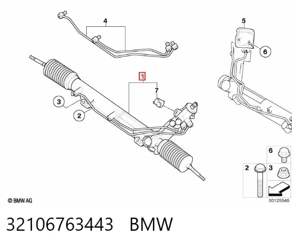 Насос ГУР 32106763443 BMW