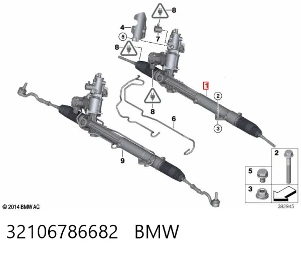 Рульова рейка 32106786682 BMW